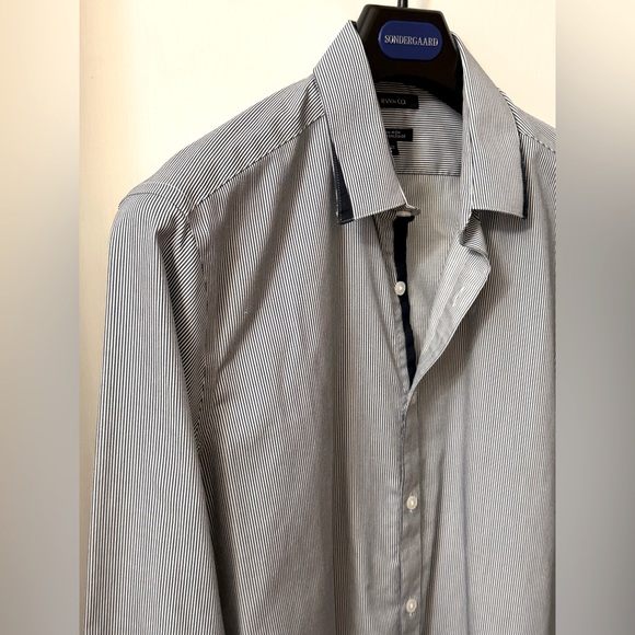 RW & CO MICRO STRIPE 100% COTTON DRESS SHIRT - Picture 4 of 14